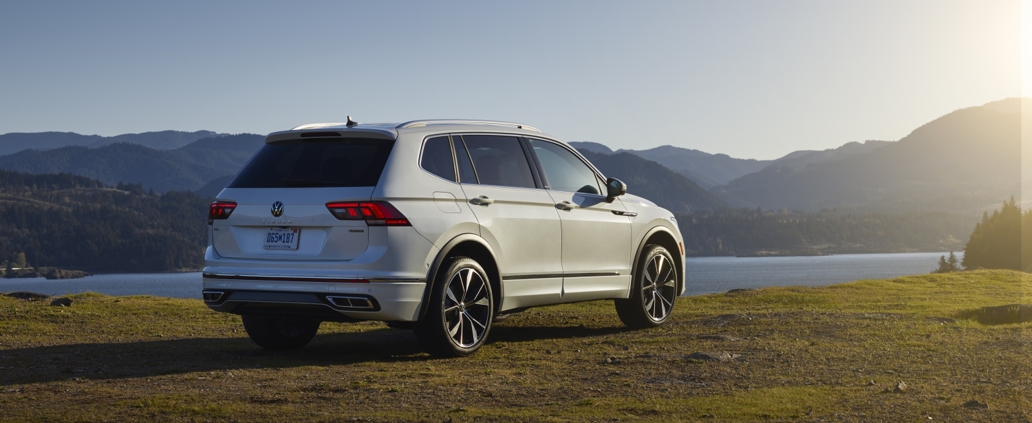 Rear view of the 2023 VW Tiguan for a blog post about the remote start feature not working