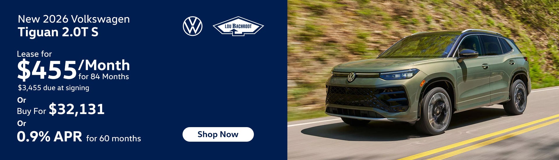 Lease a New 2026 Tiguan!