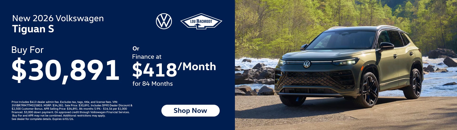 Buy For $30,891 Or Finance at $418/mo. for 84 Months 