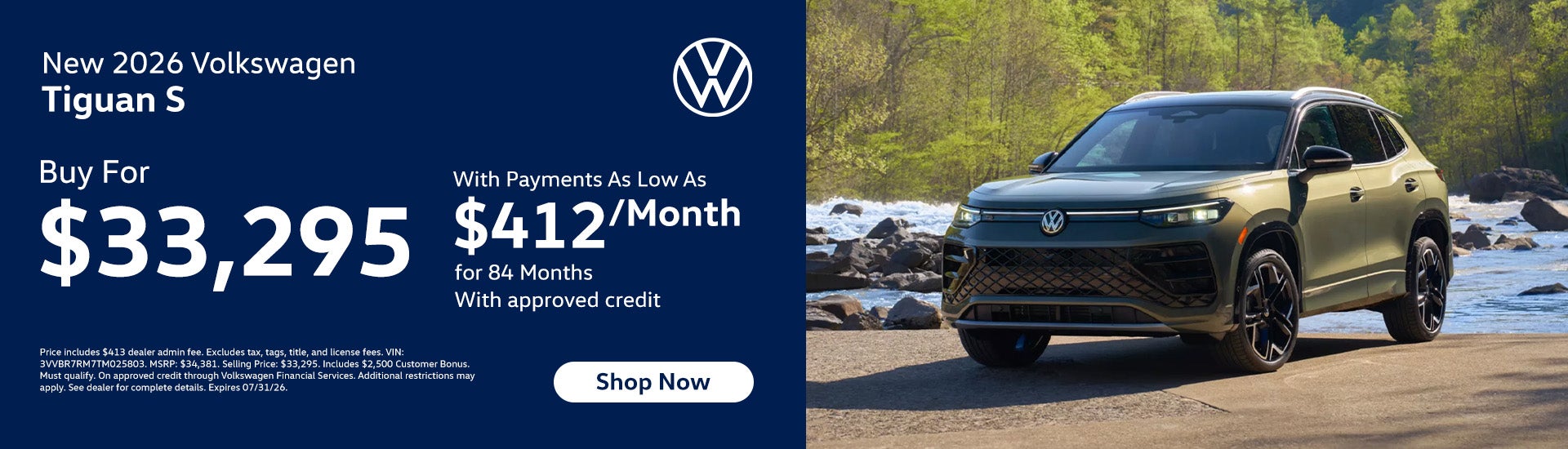 New 2026 Volkswagen Tiguan S